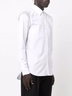 Alexander McQueen stripe insert button-front shirt