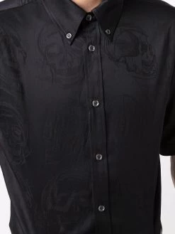 Alexander McQueen Skull jacquard short-sleeve shirt