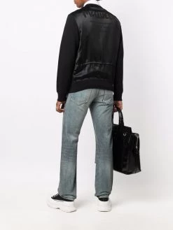 Alexander McQueen jacquard-logo panelled jumper