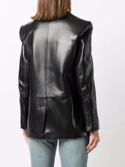 Alexander McQueen double-breasted lambskin blazer