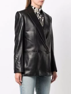 Alexander McQueen double-breasted lambskin blazer