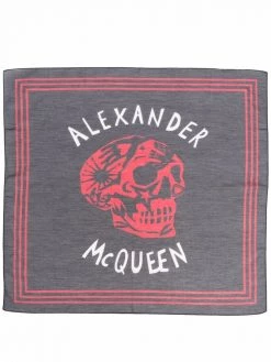 Alexander McQueen skull-logo print scarf