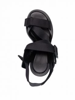 Alexander McQueen slingback buckled leather sandals