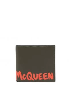 Alexander McQueen logo-print leather wallet