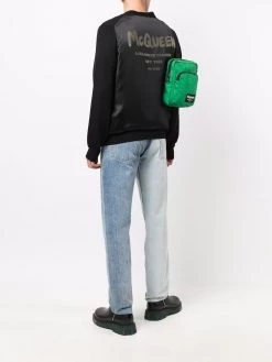 Alexander McQueen logo-print wool cardigan