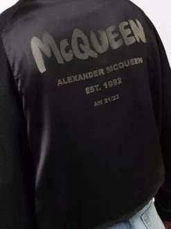 Alexander McQueen logo-print wool cardigan