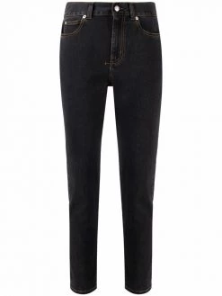 Alexander McQueen contrast stitch skinny jeans