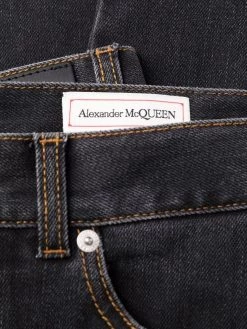 Alexander McQueen contrast stitch skinny jeans