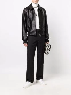 Alexander McQueen leather bomber jacket