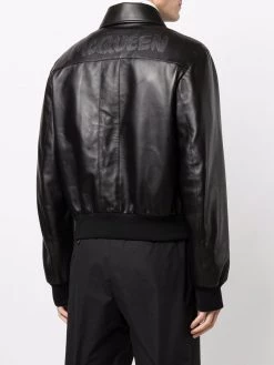 Alexander McQueen leather bomber jacket