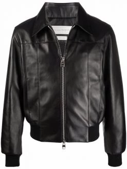 Alexander McQueen leather bomber jacket