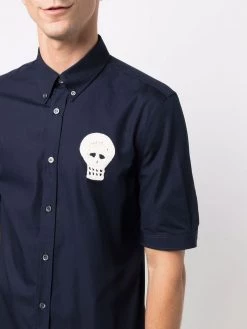 Alexander McQueen skull-motif button-down shirt