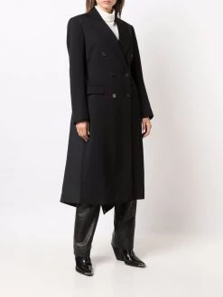 Alexander McQueen logo-print mid-length coat