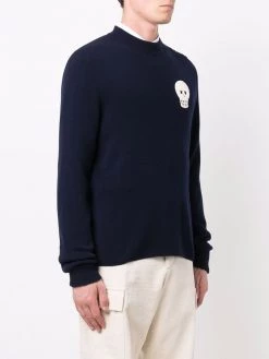 Alexander McQueen skull-embroidered wool jumper