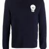 Alexander McQueen skull-embroidered wool jumper