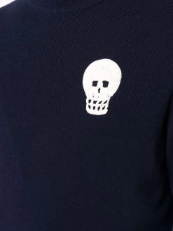Alexander McQueen skull-embroidered wool jumper