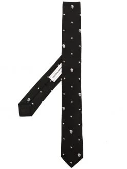 Alexander McQueen skull-print silk tie