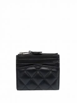 Alexander McQueen skull-charm quilted wallet