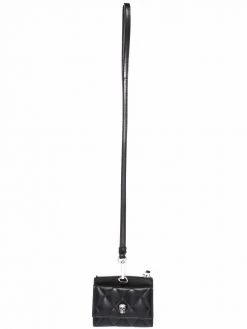 Alexander McQueen skull-charm quilted wallet