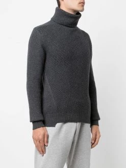 Alexander McQueen asymmetric turtleneck wool jumper