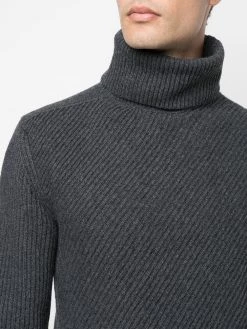 Alexander McQueen asymmetric turtleneck wool jumper