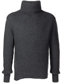 Alexander McQueen asymmetric turtleneck wool jumper