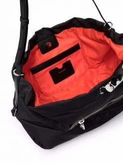 Alexander McQueen large logo-embroidered shoulder bag