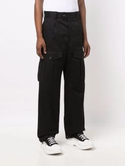 Alexander McQueen flap-pocket cotton trousers