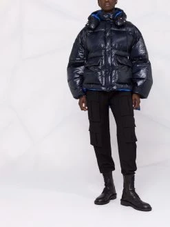 Alexander McQueen padded high-low coat