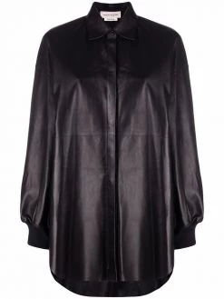 Alexander McQueen loose fit leather shirt