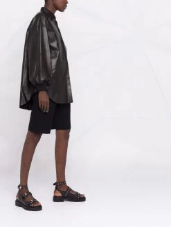 Alexander McQueen loose fit leather shirt