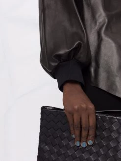 Alexander McQueen loose fit leather shirt