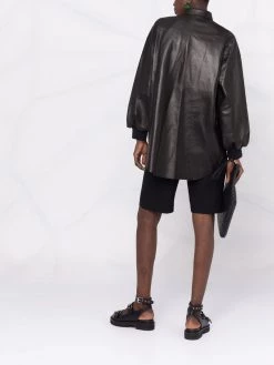 Alexander McQueen loose fit leather shirt