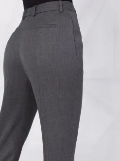 Alexander McQueen cropped high-waisted trousers