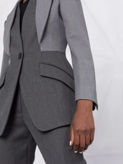 Alexander McQueen layered single-breasted jacket