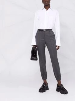 Alexander McQueen pressed-crease trousers