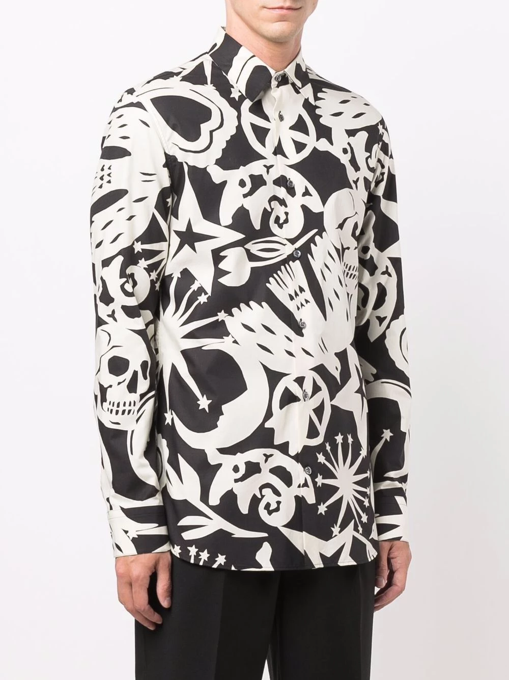 Best reviews of โ๏ธ Alexander McQueen Papercut print long sleeve ๐ shirt ๐ 3 Alexander McQueen Papercut-print long-sleeve shirt