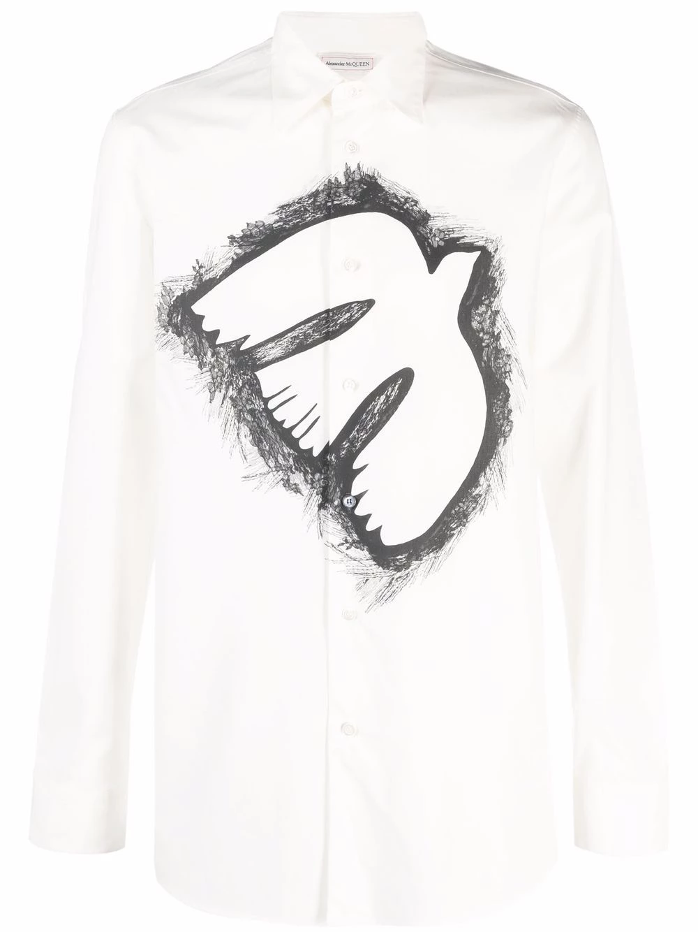 Wholesale โ Alexander McQueen Dove Lace print ๐ shirt ๐ 1 Alexander McQueen Dove Lace-print shirt