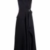 Alexander McQueen sleeveless wool-blend wrap dress
