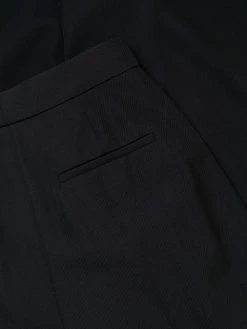 Alexander McQueen pressed-crease high-waisted palazzo trousers