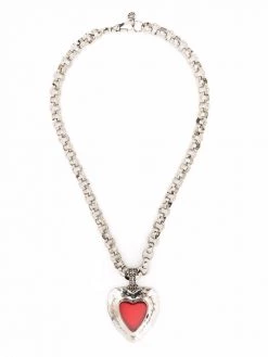 Top 10 ๐ฅฐ Alexander McQueen Heart pendant chain necklace โค๏ธ 5 Alexander McQueen heart pendant chain necklace