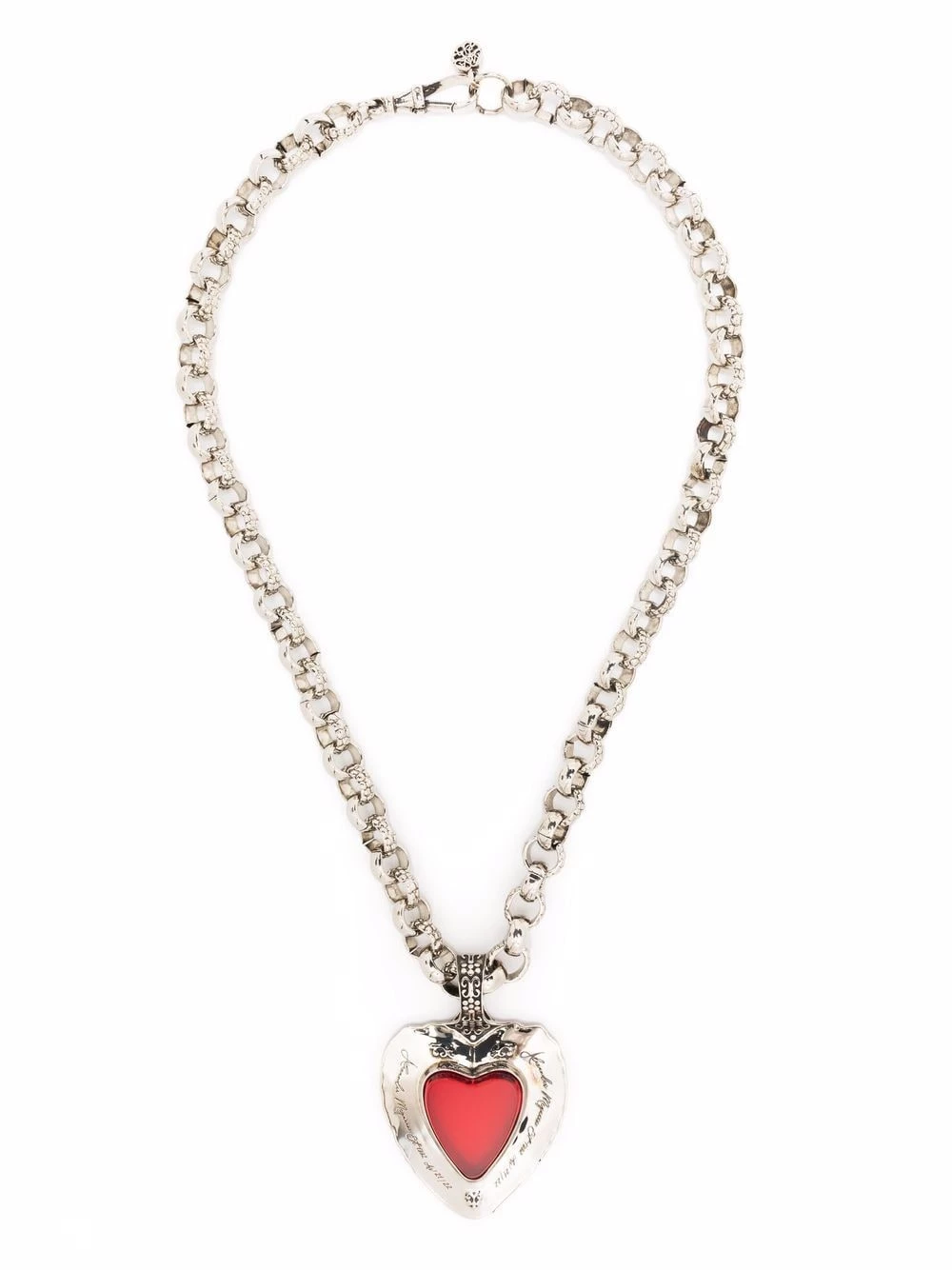 Top 10 ๐ฅฐ Alexander McQueen Heart pendant chain necklace โค๏ธ 3 Alexander McQueen heart pendant chain necklace