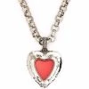 Alexander McQueen heart pendant chain necklace