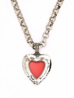Alexander McQueen heart pendant chain necklace