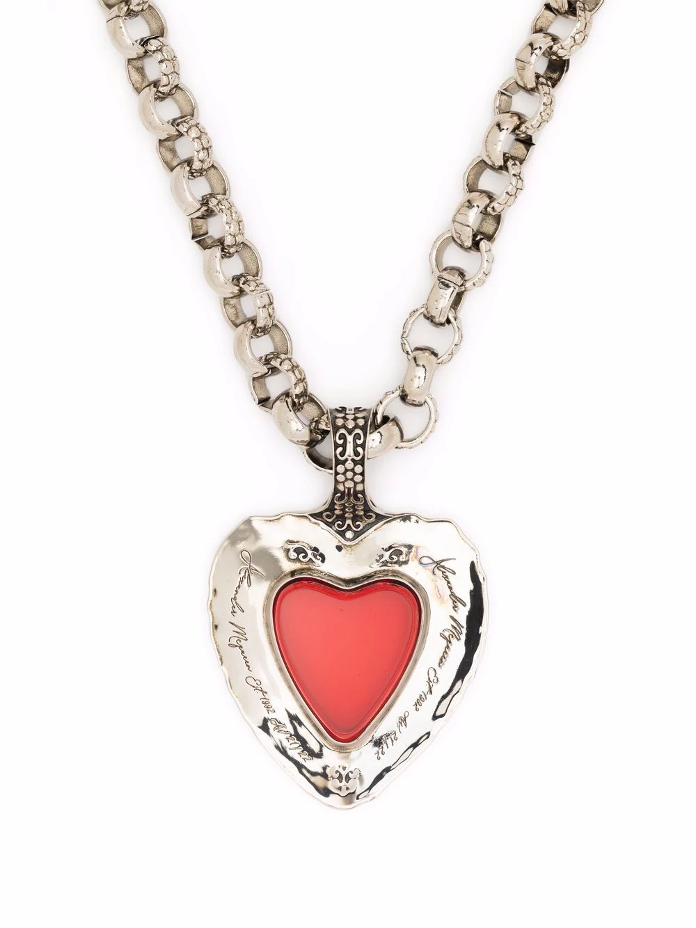 Top 10 ๐ฅฐ Alexander McQueen Heart pendant chain necklace โค๏ธ 1 Alexander McQueen heart pendant chain necklace