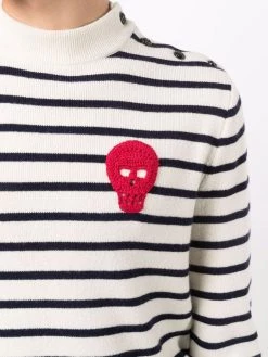 Alexander McQueen striped mock-neck jumper