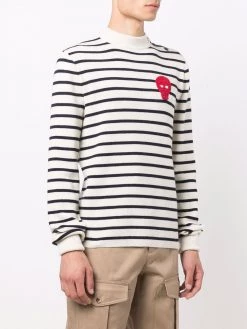 Alexander McQueen striped mock-neck jumper