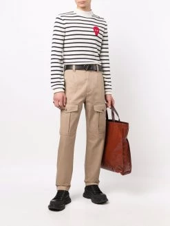 Alexander McQueen striped mock-neck jumper