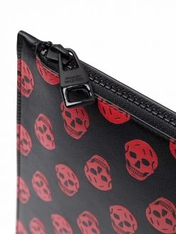 Alexander McQueen skull-print leather clutch bag