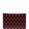 Alexander McQueen skull-print leather clutch bag